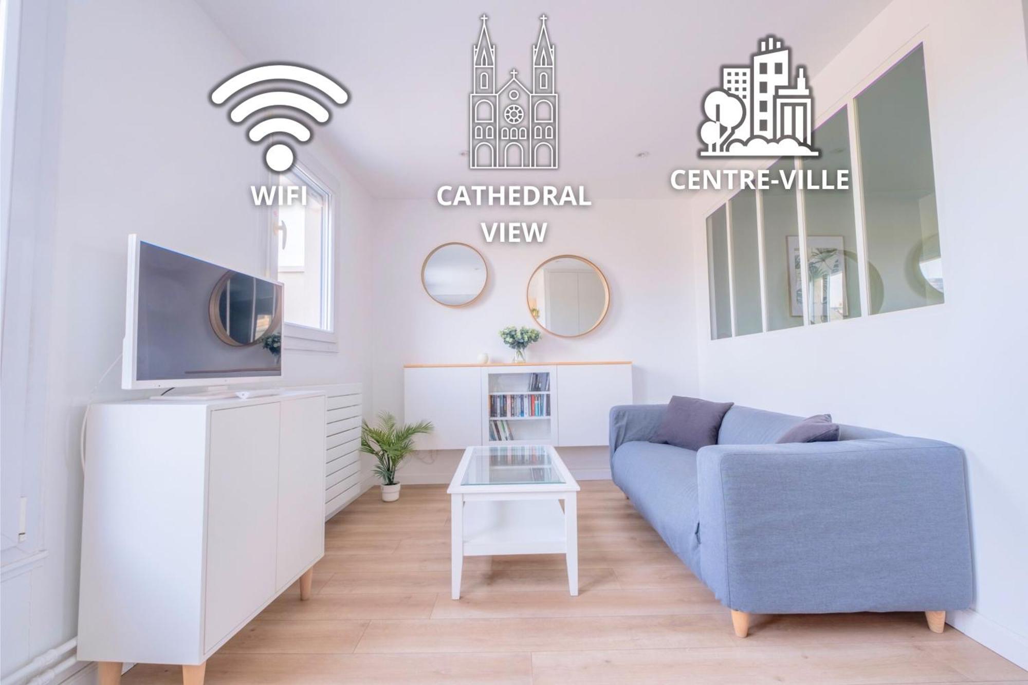 Le Clovis - Cathedrale Apartamento Reims Exterior foto